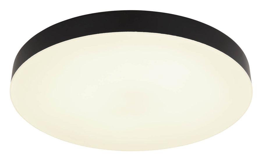 Plafonnier Matthew noir mat, Ø 40 cm