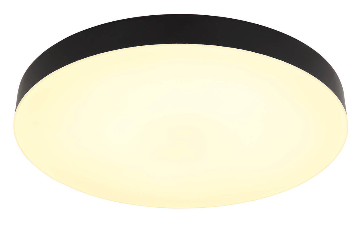 Plafonnier Matthew noir mat, Ø 40 cm