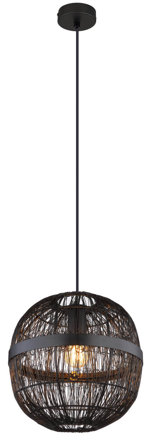 Suspension Hermi Ii noire mat (14994H1)