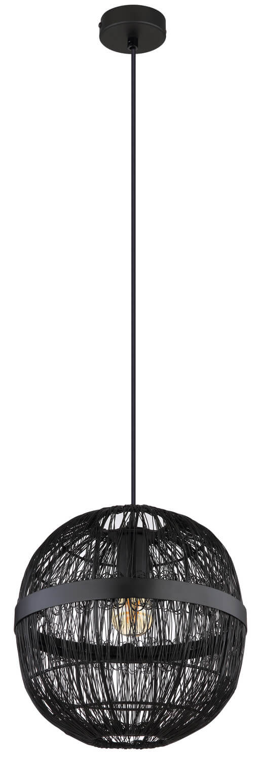 Suspension Hermi Ii noire mat (14994H1)