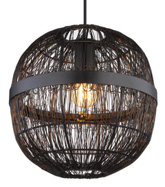 Suspension Hermi Ii noire mat (14994H1)