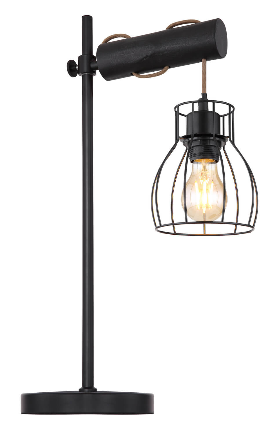 Lampe à poser Mina noire mat