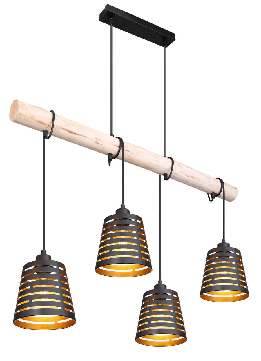 Suspension Ablona noire mat (15451-4H)
