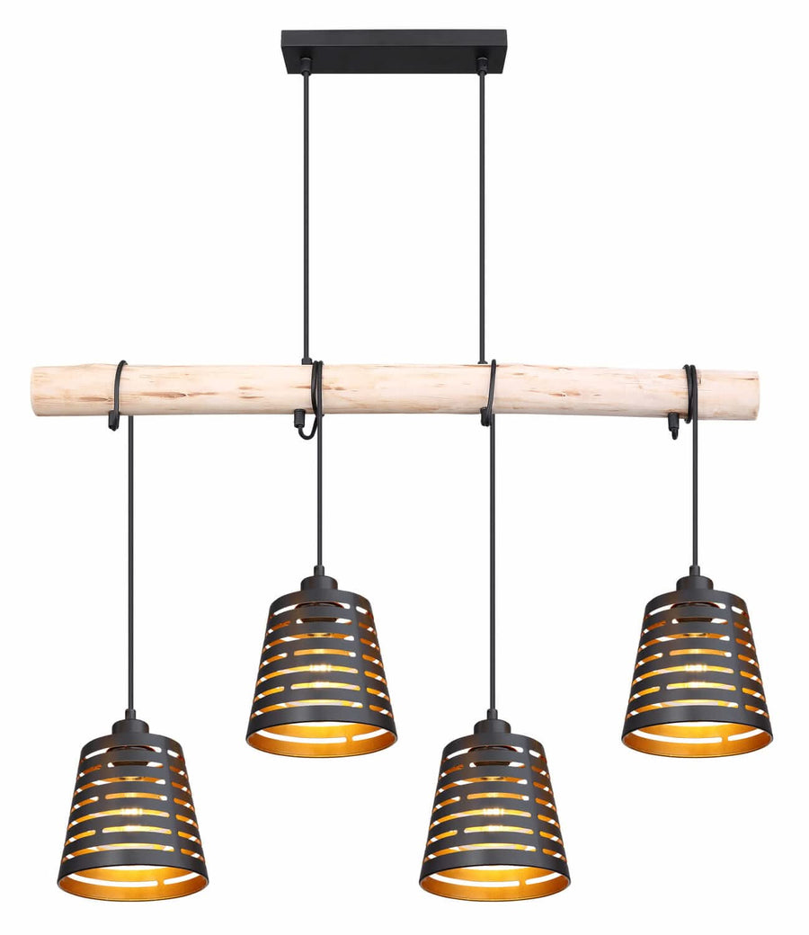 Suspension Ablona noire mat (15451-4H)