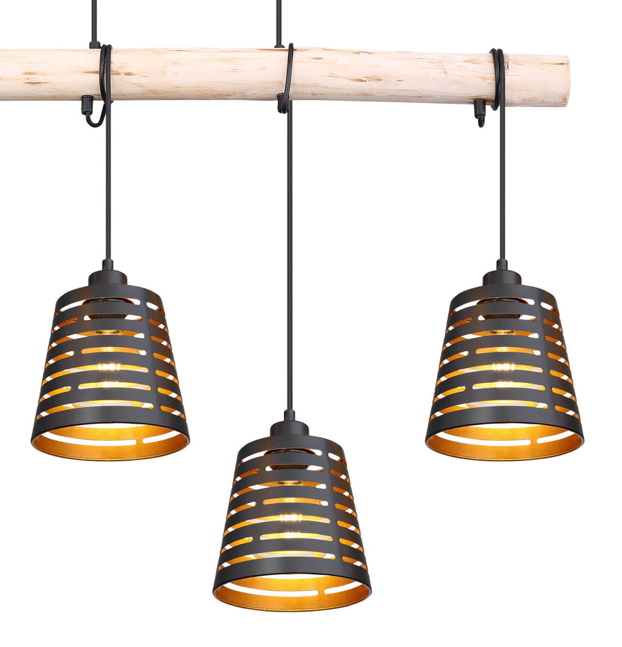 Suspension Ablona noire mat (15451-4H)