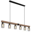 Suspension Hadera noire mat, L 140 cm