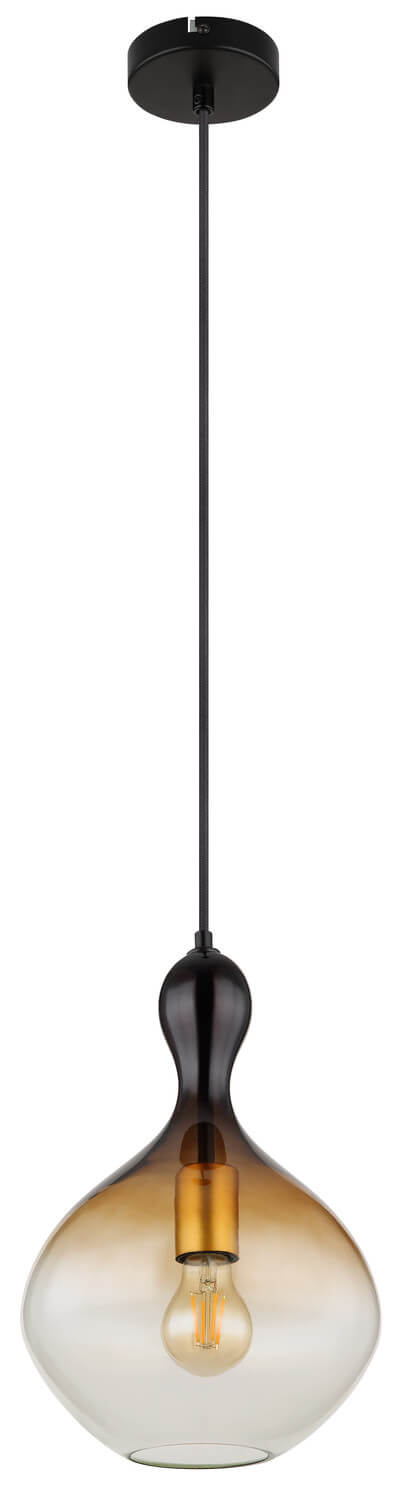 Second packshot du luminaire suspendu, détaillant la rosace, le câble et l'abat-jour.