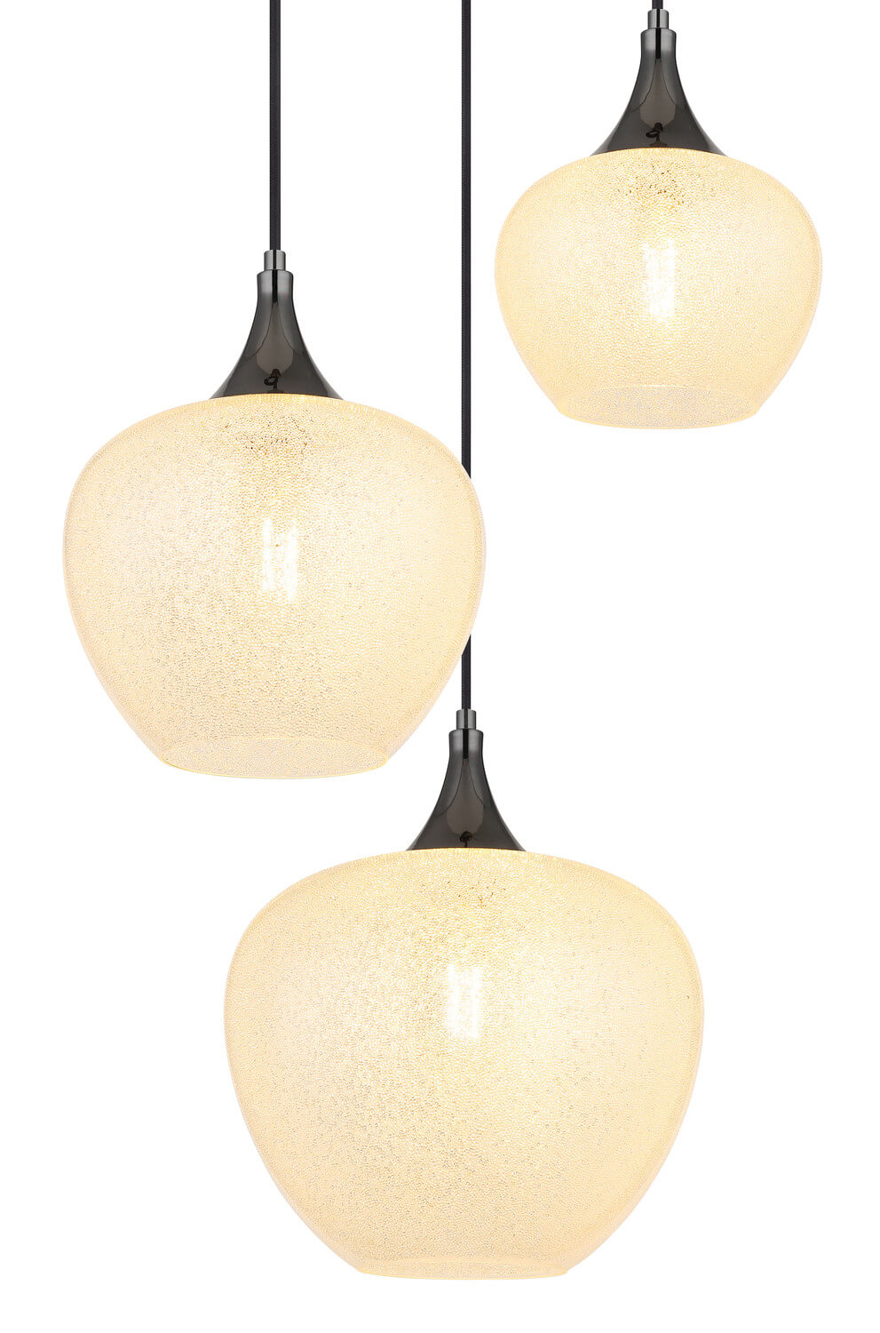 Suspension Maxy noire et chromée (15548-3HK)