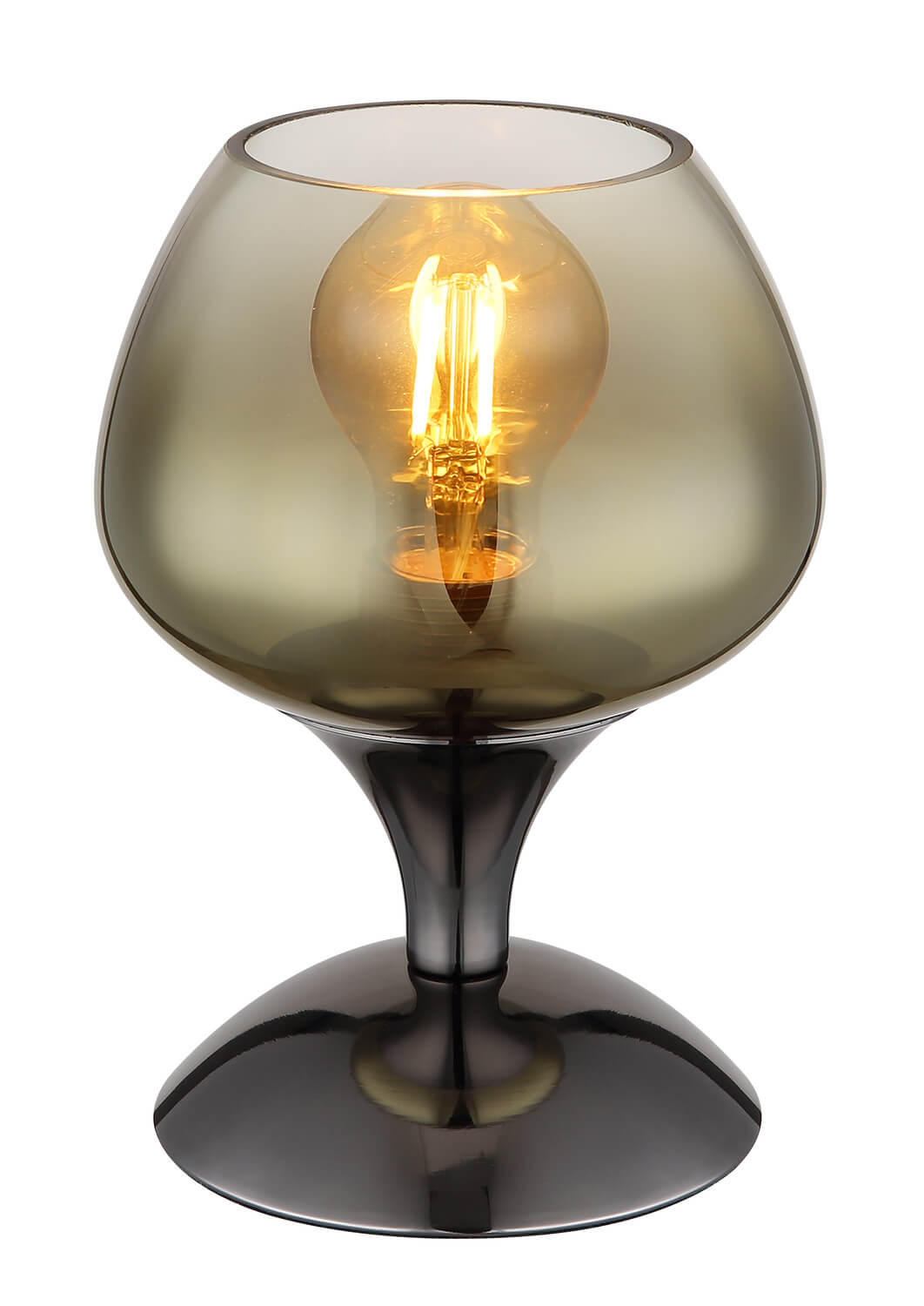Lampe à poser Maxy noire et chromée (15548T3)