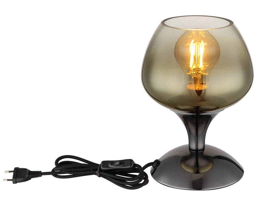 Lampe à poser Maxy noire et chromée (15548T3)