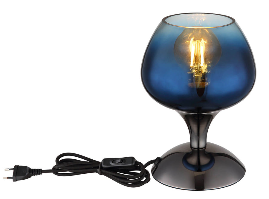Lampe à poser Maxy noire et chromée (15548T5)