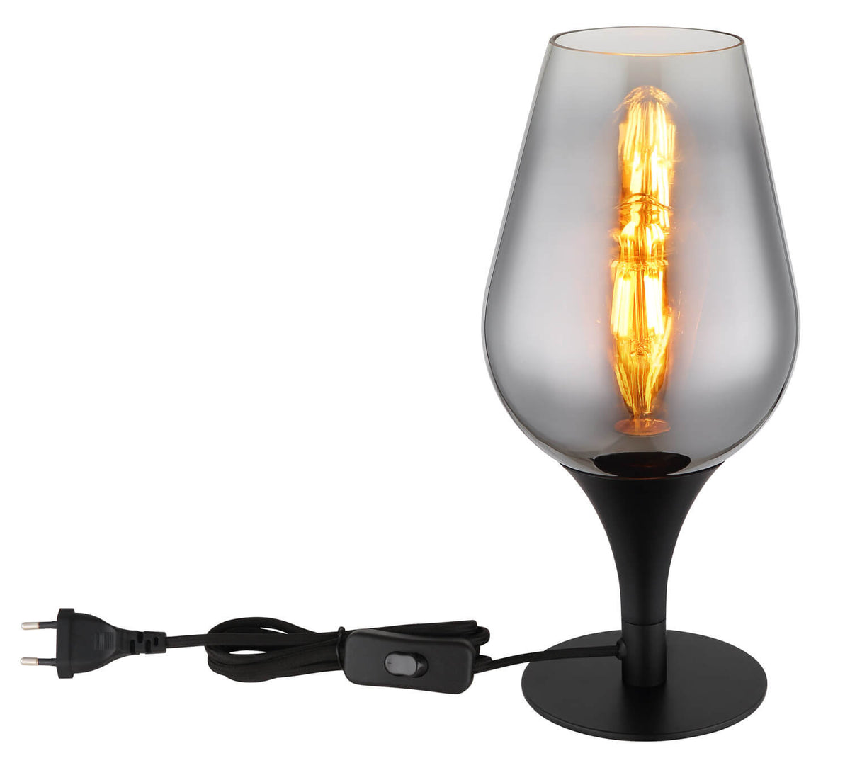 Lampe à poser Lavus noire mat