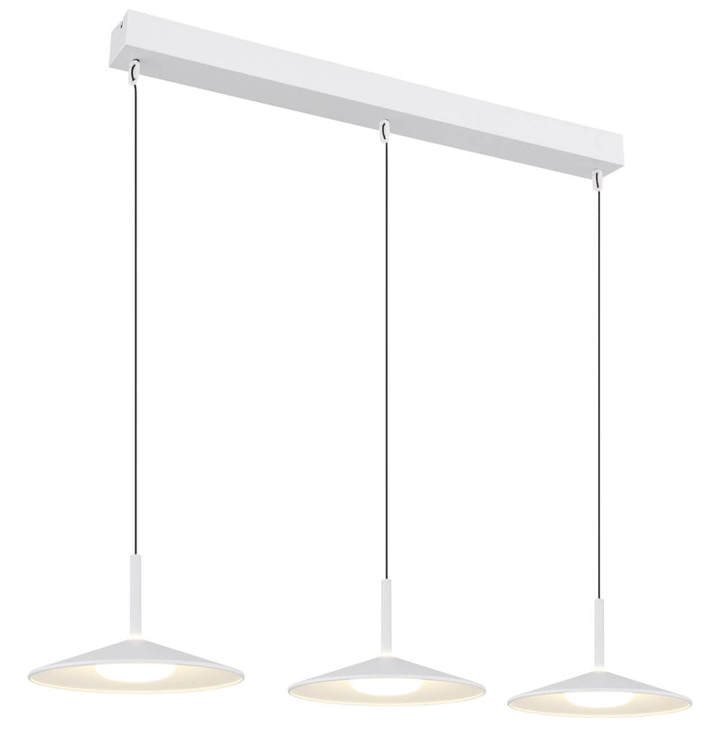 Suspension Lampone blanche mat, H 180 cm
