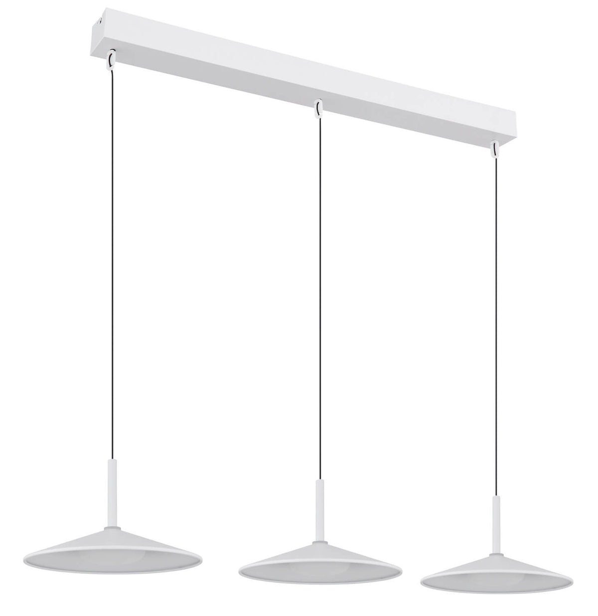 Suspension Lampone blanche mat, H 180 cm