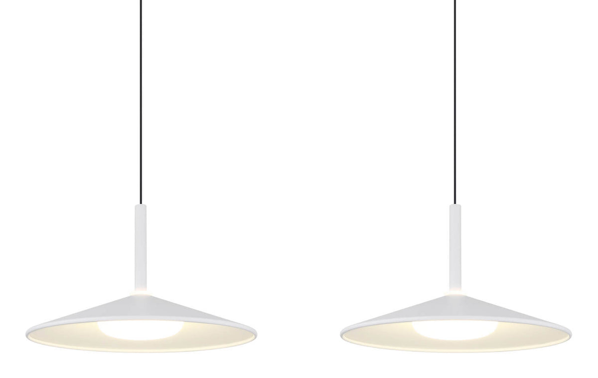Suspension Lampone blanche mat, H 180 cm