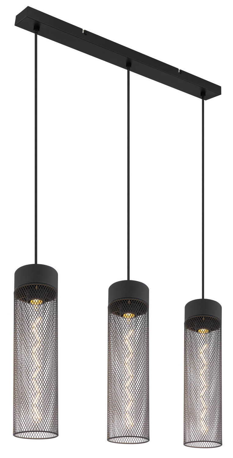Suspension Hans noire mat (15649-3H)