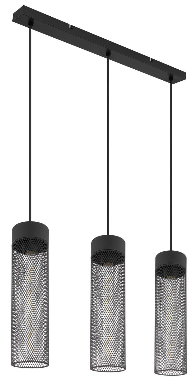 Suspension Hans noire mat (15649-3H)