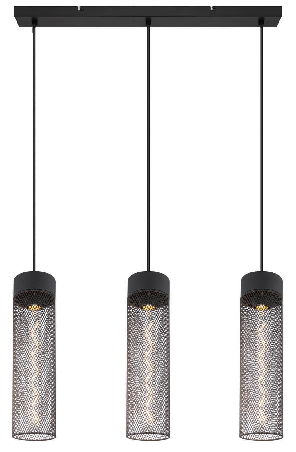 Suspension Hans noire mat (15649-3H)