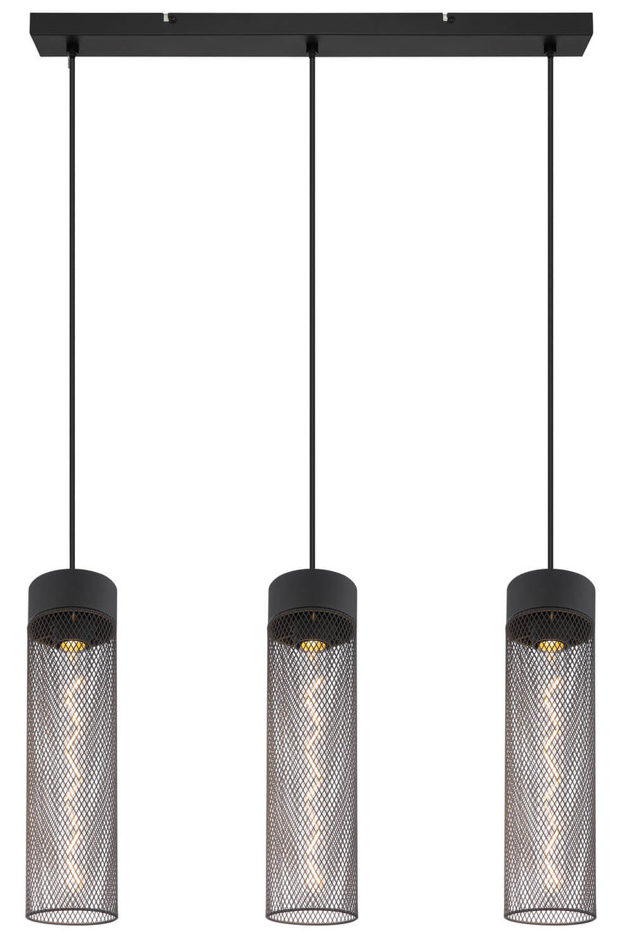 Suspension Hans noire mat (15649-3H)