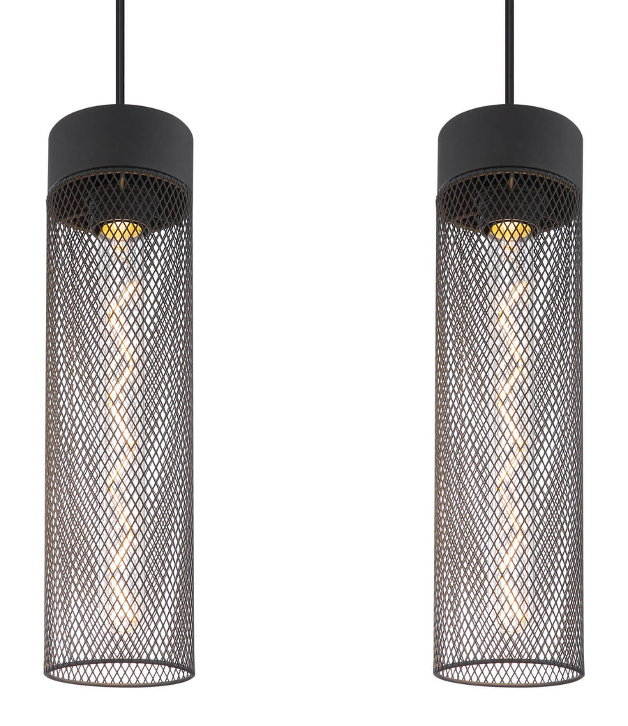 Suspension Hans noire mat (15649-3H)