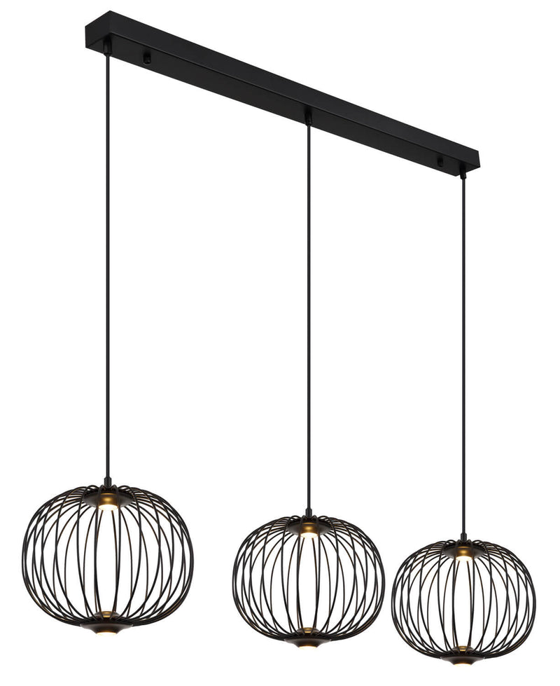 Suspension Galway noire mat (15652-3H)