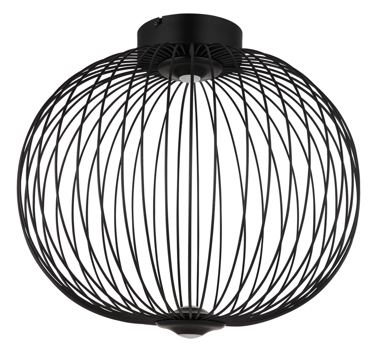 Plafonnier Galway noir mat, Ø 50 cm