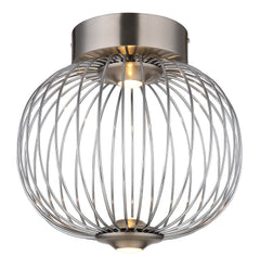 Plafonnier Galway nickel satiné, Ø 30 cm