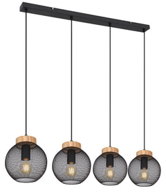 Suspension Pablo noire mat (15663-4H)