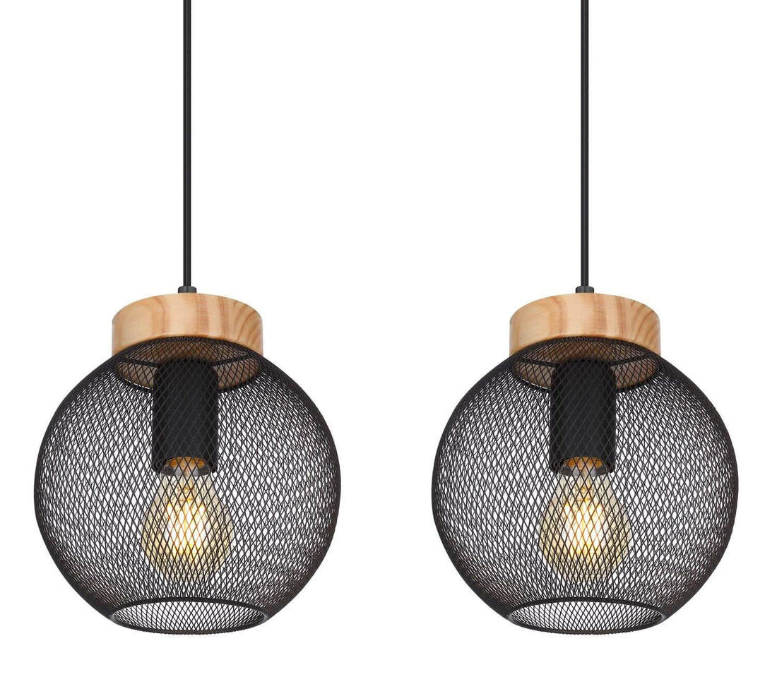 Suspension Pablo noire mat (15663-4H)