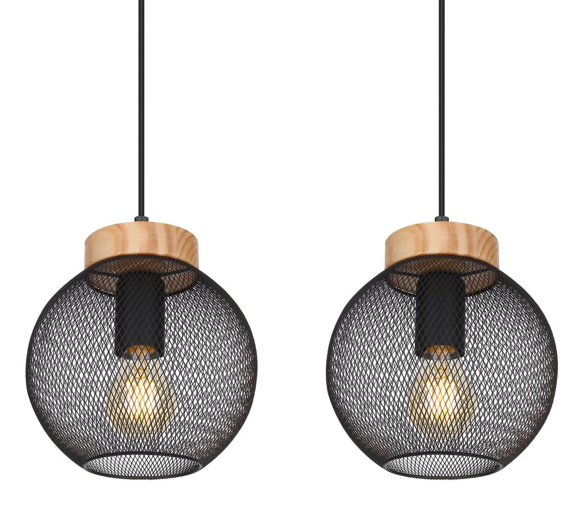 Suspension Pablo noire mat (15663-4H)