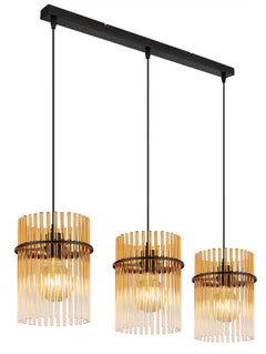 Suspension Gorley noire mat, H 140 cm (15698-3HA)