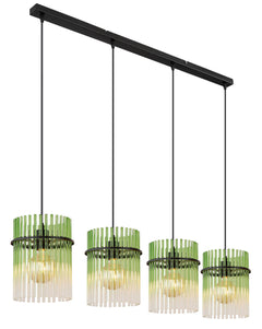 Suspension Gorley noire mat, H 140 cm (15698-4HG)