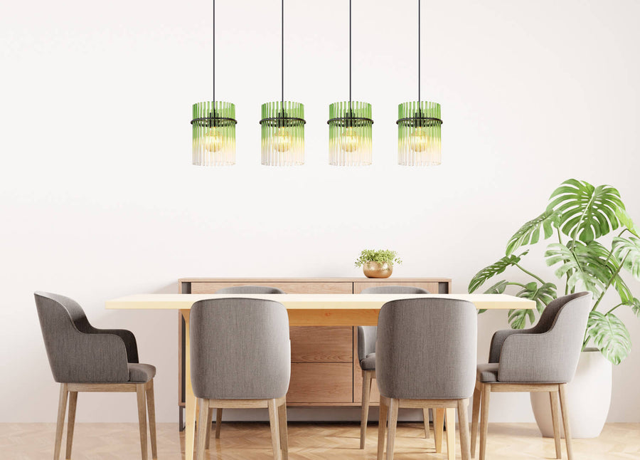 Suspension Gorley noire mat, H 140 cm (15698-4HG)