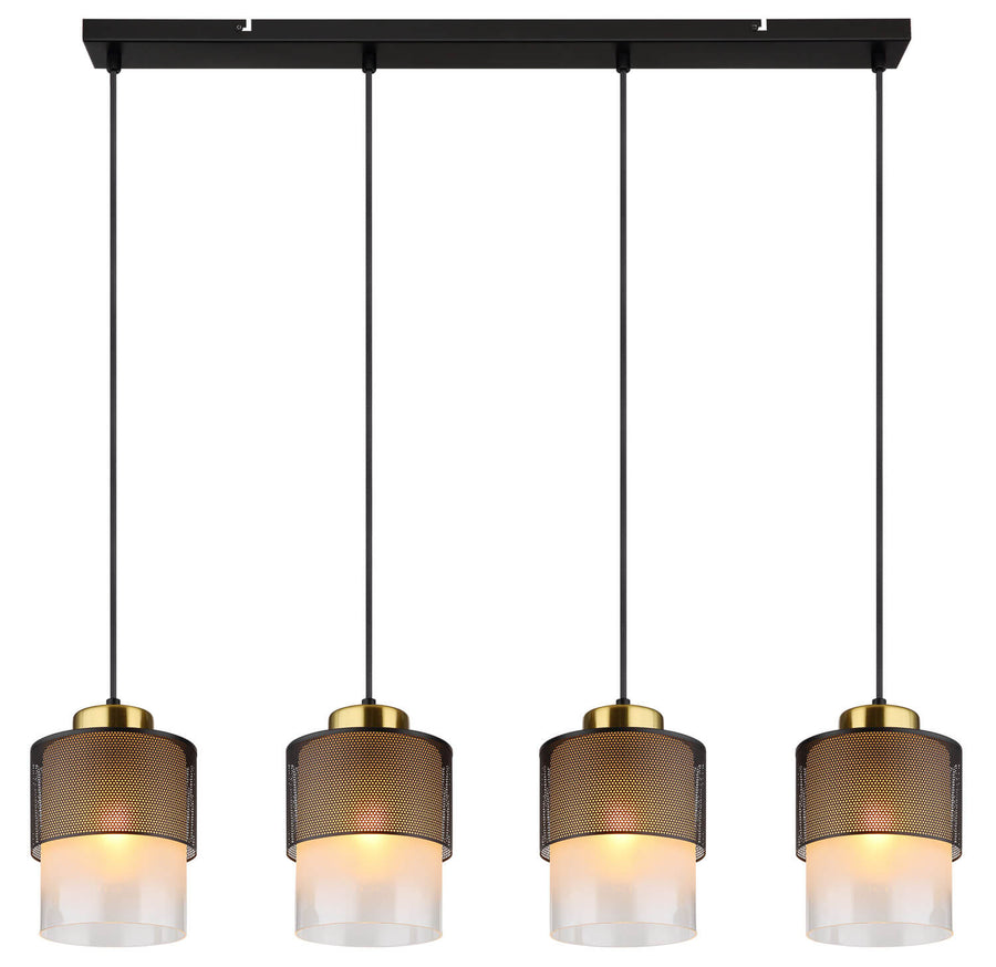 Suspension Olga noire mat (15709-4H)