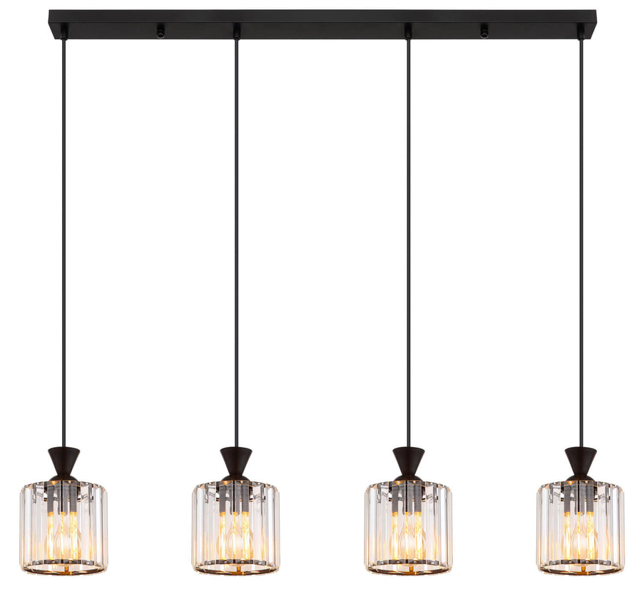 Suspension Jordana noire mat