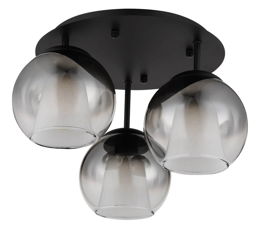 Plafonnier Barry noir mat, Ø 41 cm