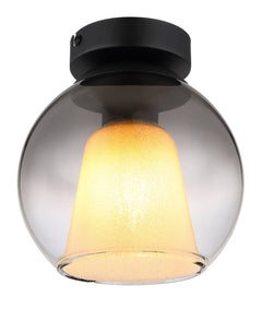 Plafonnier Barry noir mat, H 19 cm