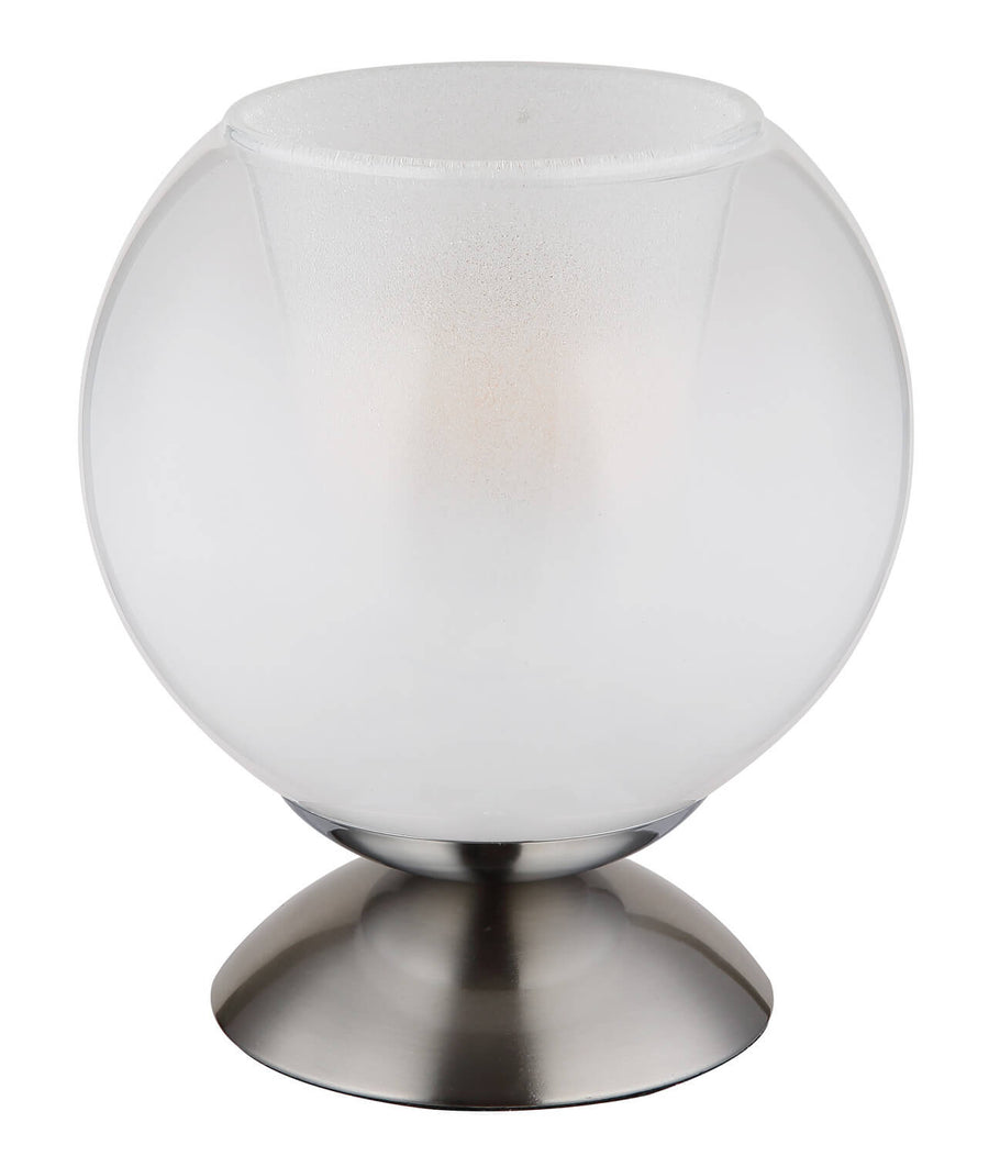 Lampe éteinte montrant le verre blanc et le diffuseur intérieur givré