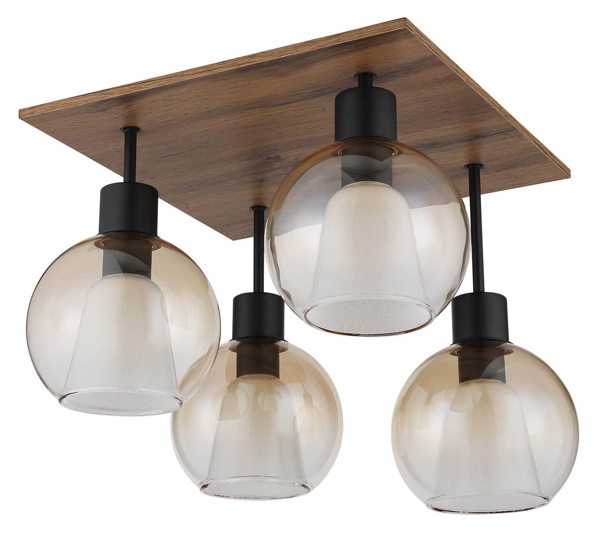 Plafonnier Barry I noir mat, L 43 cm