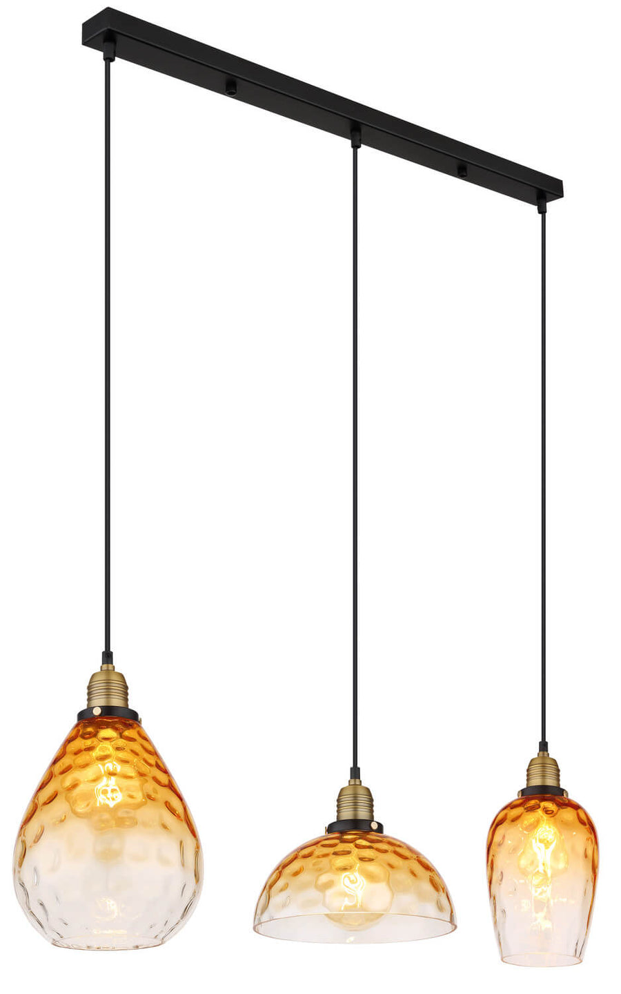 Suspension Salvy noire mat, H 120 cm (15786-3H)