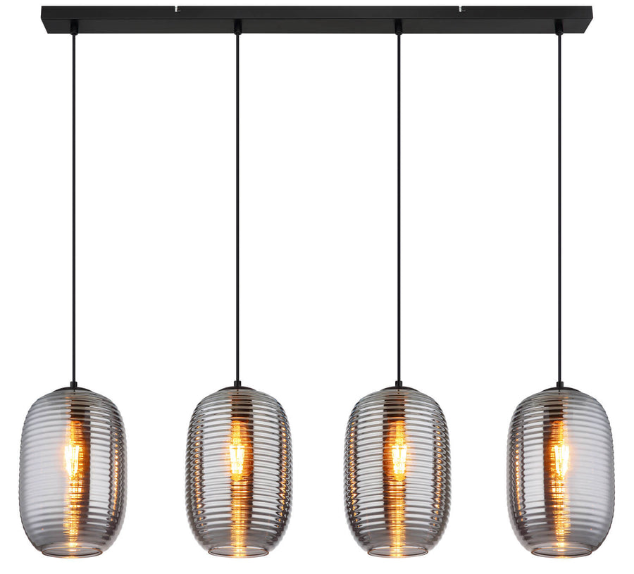 Suspension Jefrey noire mat (15794-4H)