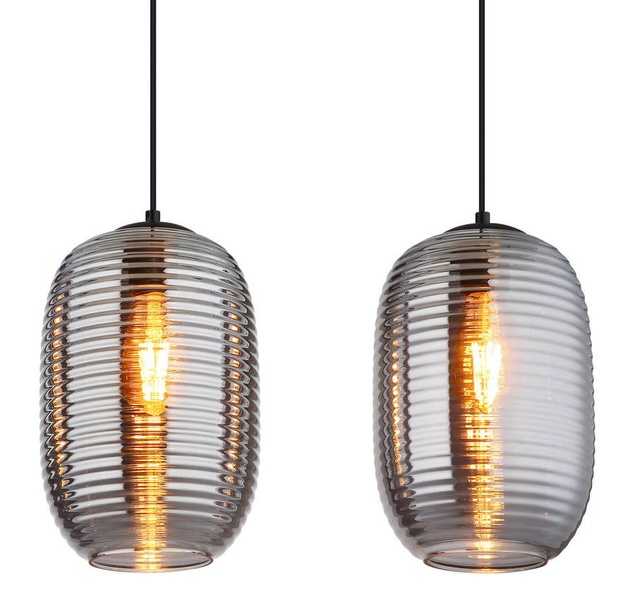 Suspension Jefrey noire mat (15794-4H)