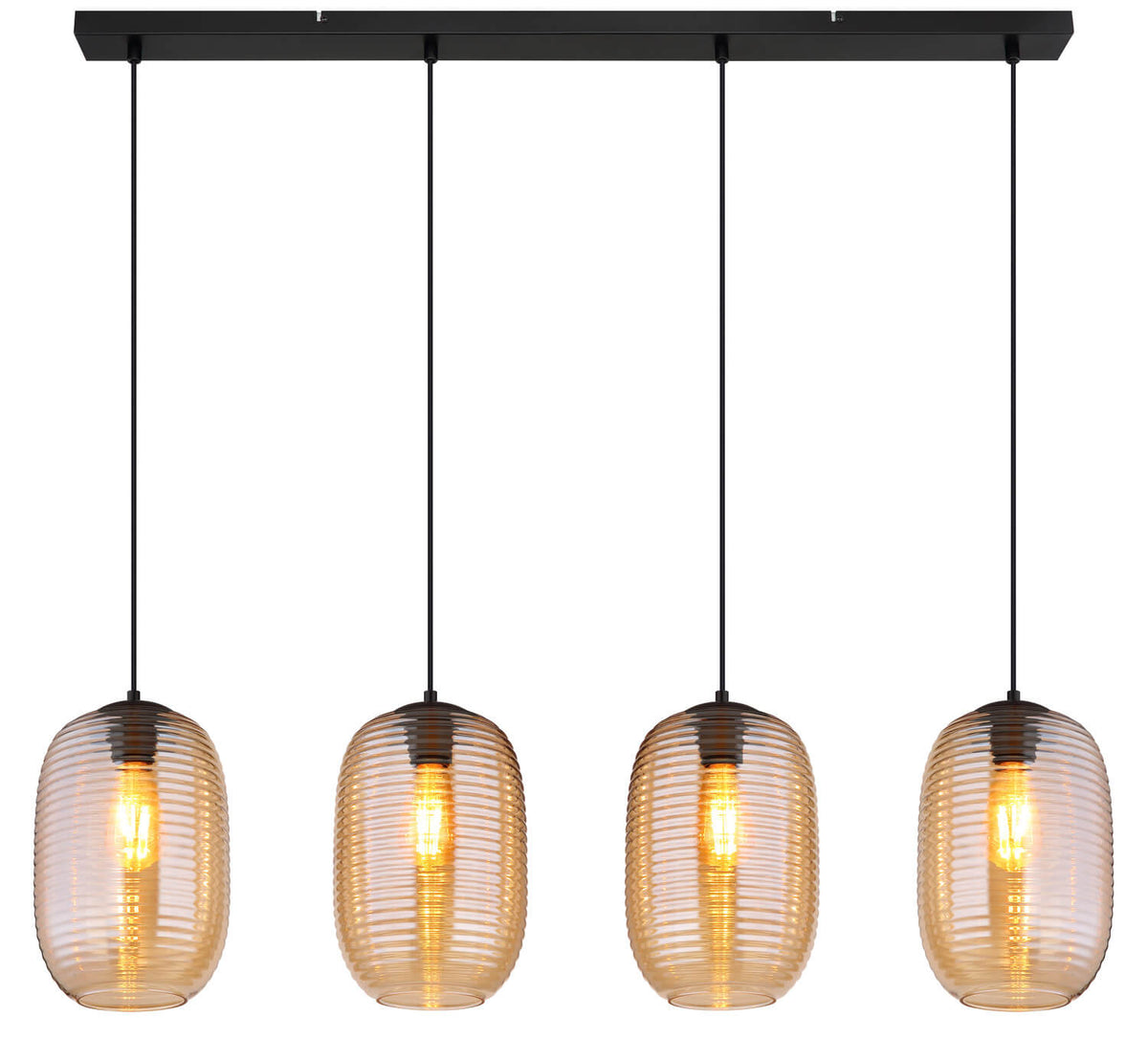 Suspension Jefrey noire mat (15794-4HA)