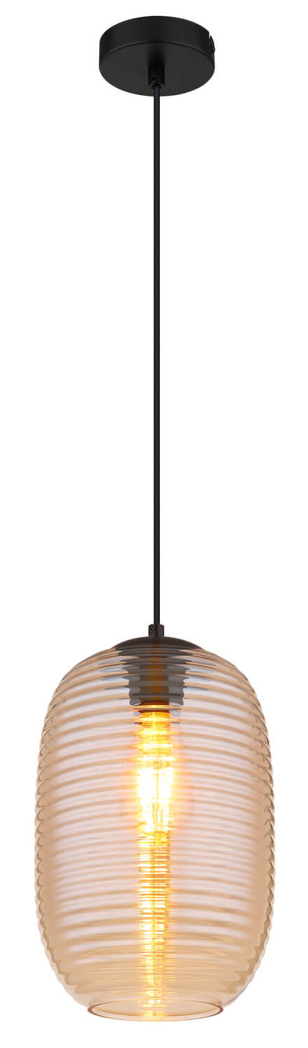 Suspension Jefrey noire mat (15794HA)