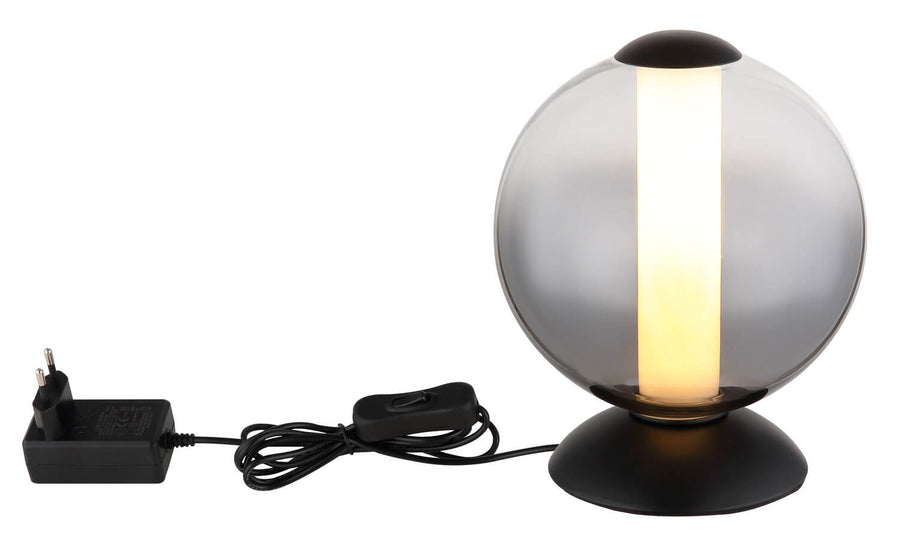 Lampe à poser Lacy noire mat