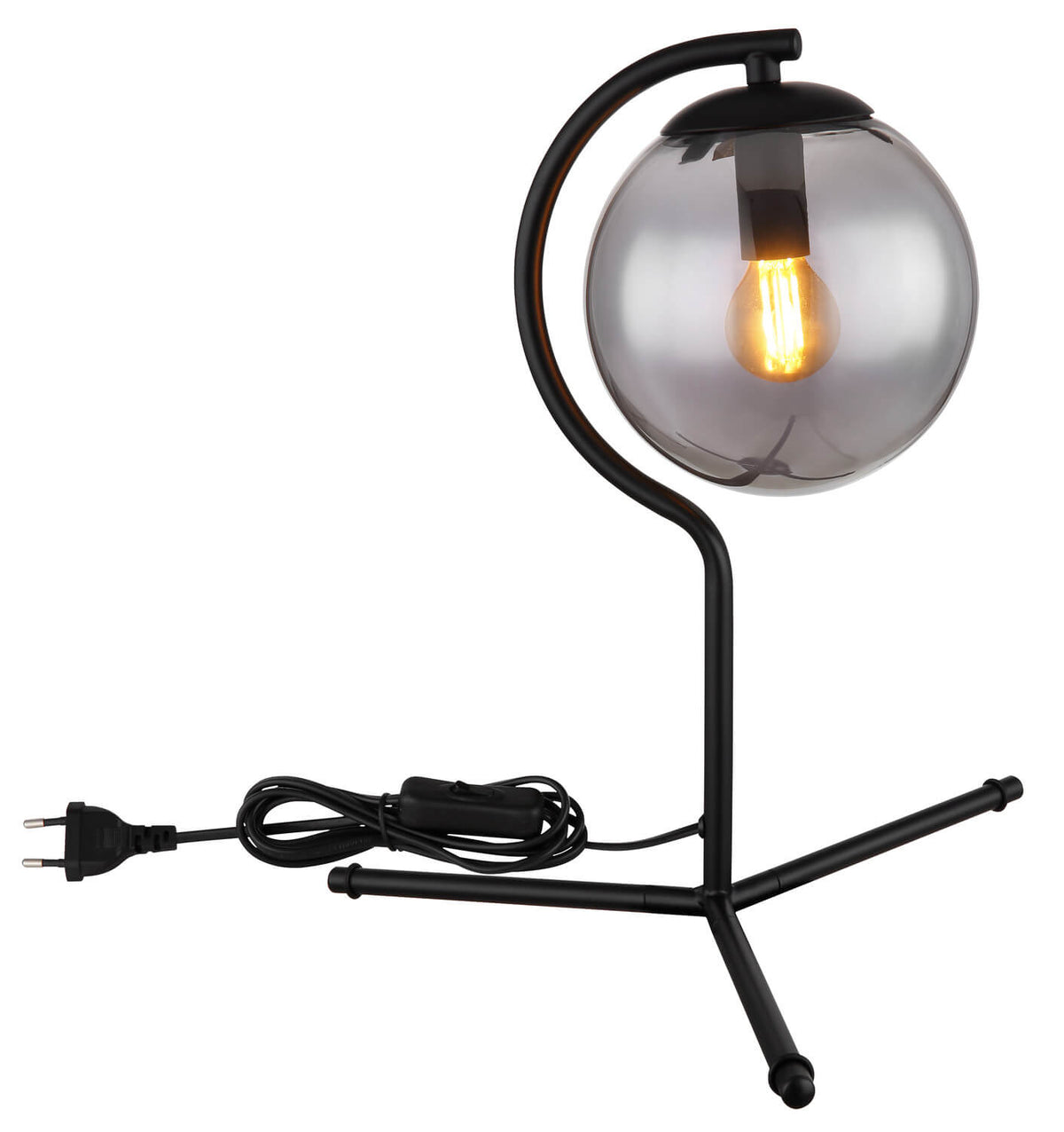 Lampe à poser Porry noire mat