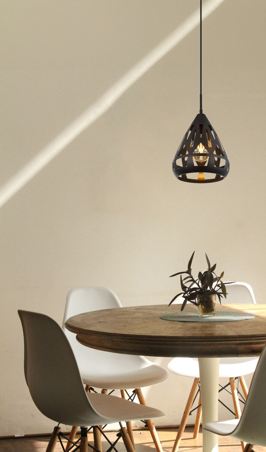 Suspension Hassan noire mat (15889H)