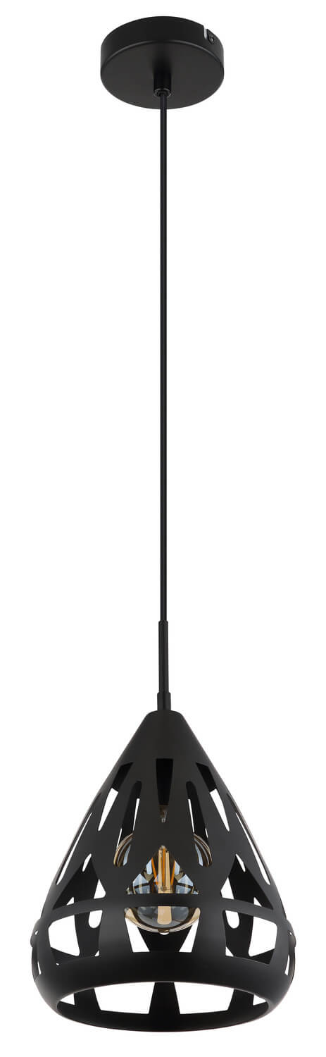Suspension Hassan noire mat (15889H)