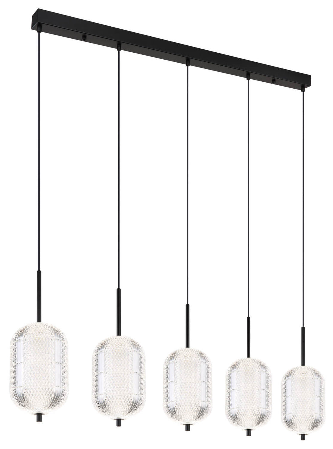 Suspension Kurius noire mat (16043-5H)