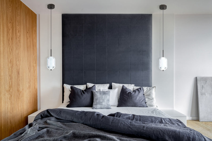 Suspension Kurius noire mat (16043H)